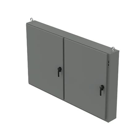 3 Point Latch with Padlocking Electrical Enclosures, 48 in H, 12 in D, 78-1/2 in W, 12, Steel MPN:A48X2E7812