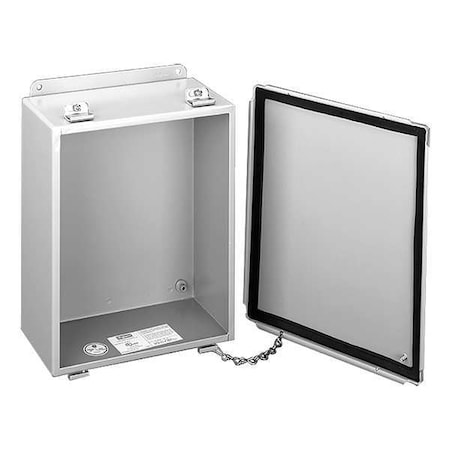 Screw Down Clamps Electrical Enclosures, 6 in H, 3 in D, 4 in W, 12, 13, Steel MPN:A604LP