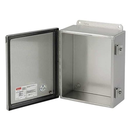 Screw Down Clamps Electrical Enclosures, 6 in H, 4 in D, 6 in W, 12, 3R, 4, 4X MPN:A606CHNFSS6
