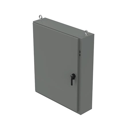 3 Point Latch with Padlocking Electrical Enclosures, 60 in H, 24 in D, 40-1/4 in W, 12, Steel MPN:A60X1E4024