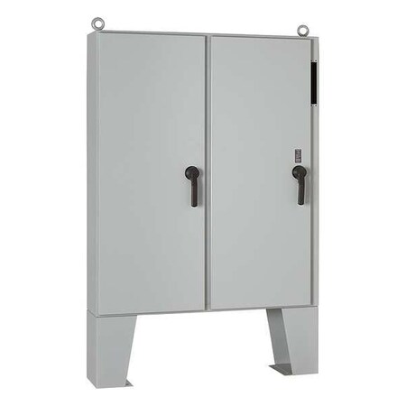 3 Point Latch with Padlock Handle Electrical Enclosures, 60.13 in H, 12.12 in D, 61-3/4 in W, 12 MPN:A60X6112LPFTC