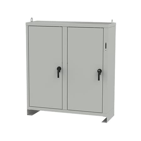 3 Point Latch with Padlock Handle Electrical Enclosures, 60 in H, 12 in D, 53 in W, 1, Steel MPN:A60XN5312FSLP