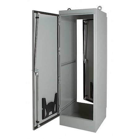 3 Point Latch with Keyed Handle Electrical Enclosures, 72.06 in H, 18.06 in D, 36 in W, 12, Steel MPN:A723618FS