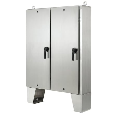 3 Point Latch with Padlock Handle, 1/4 Turn Latch Electrical Enclosures, 72.06 in H, 12.06 in D MPN:A72HX7312SSLPQT