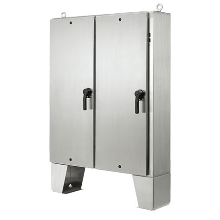 3 Point Latch with Padlock Handle, 1/4 Turn Latch Electrical Enclosures, 72.06 in H, 24.06 in D MPN:A72HX7324SSLPQT