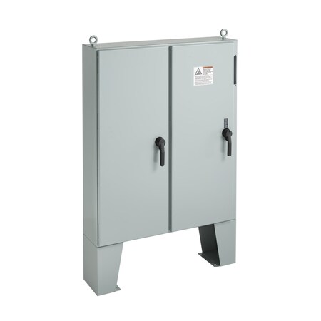 3 Point Latch with Padlock Handle Electrical Enclosures, 72.12 in H, 24.12 in D, 73-3/4 in W, 12 MPN:A72X7324LPFTCG