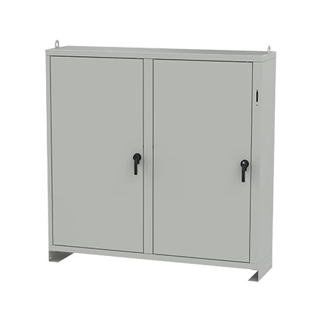 3 Point Latch with Padlock Handle Electrical Enclosures, 72 in H, 24 in D, 73 in W, 1, Steel MPN:A72XN7324FSLP