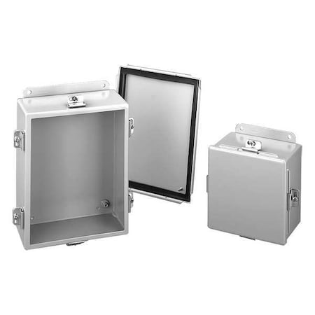 Screw Down Clamps Electrical Enclosures, 8 in H, 3-1/2 in D, 6 in W, 12, 13, 4, Steel MPN:A806NF