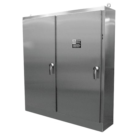 3 Point Latch with Padlock Handle Electrical Enclosures, 84.12 in H, 18.12 in D, 40-1/4 in W MPN:A84XM4018SSN4