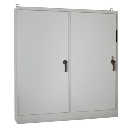 3 Point Latch with Padlock Handle Electrical Enclosures, 84.12 in H, 24.12 in D, 40-1/4 in W, 12 MPN:A84XM4024FTCLPG