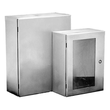 1/4 Turn Latch Electrical Enclosures, 20 in H, 6 in D, 20 in W, 12, 3R, 4, 4X, 304 Stainless Steel MPN:CSD20206SS