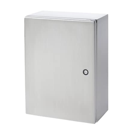 1/4 Turn Latch Electrical Enclosures, 20 in H, 10 in D, 24 in W, NEMA 4X, 316 Stainless Steel MPN:CSD202410SS6