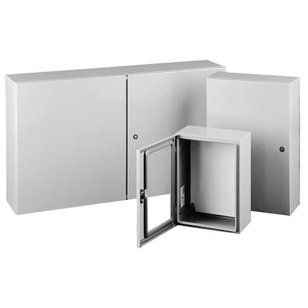 1/4 Turn Latch Electrical Enclosures, 36 in H, 12 in D, 24 in W, 12, 13, 4, Steel MPN:CSD362412