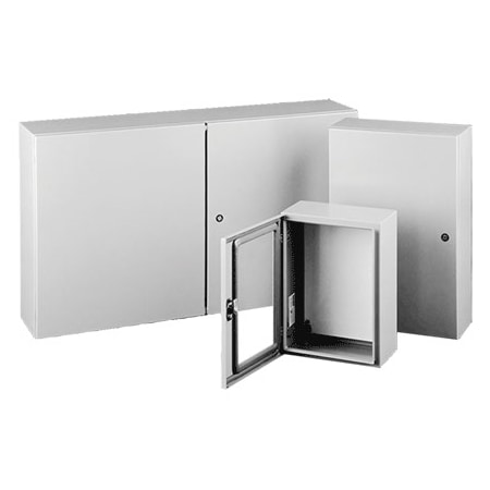 3 Point Latch Electrical Enclosures, 48 in H, 16 in D, 36 in W, NEMA 4, 12, Steel MPN:CSD483616LG