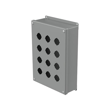 Captive Screws Electrical Enclosures, 11-3/4 in H, 3 in D, 8-1/2 in W, NEMA 12, Steel MPN:E12PB