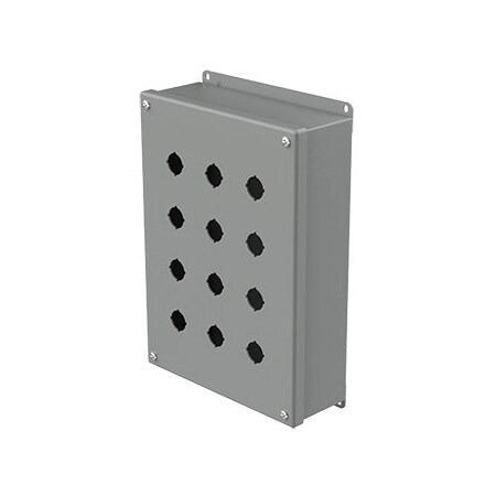 Captive Screws Electrical Enclosures, 11-3/4 in H, 3 in D, 8-1/2 in W, NEMA 12, Steel MPN:E12PBG