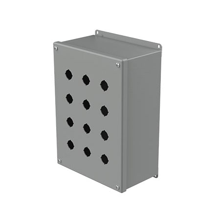 Captive Screws Electrical Enclosures, 11-3/4 in H, 4-3/4 in D, 8-1/2 in W, NEMA 12, Steel MPN:E12PBXM