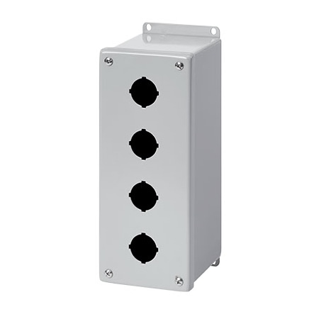 Captive Screws Electrical Enclosures, 4 in H, 4-3/4 in D, 4 in W, NEMA 4, Mild Steel MPN:E1PBX4
