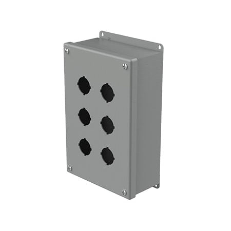 Captive Screws Electrical Enclosures, 9-1/2 in H, 3 in D, 6-1/4 in W, NEMA 12, Steel MPN:E6PB