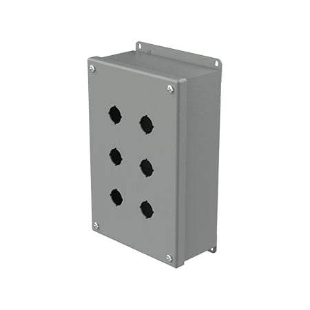 Captive Screws Electrical Enclosures, 9-1/2 in H, 3 in D, 6-1/4 in W, NEMA 12, Steel MPN:E6PBG