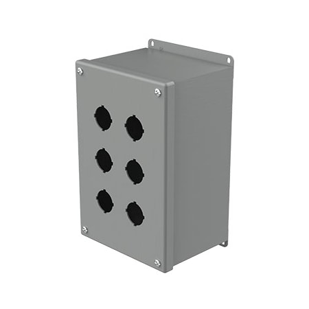 Captive Screws Electrical Enclosures, 9-1/2 in H, 4-3/4 in D, 6-1/4 in W, NEMA 12, Steel MPN:E6PBX