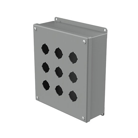 Captive Screws Electrical Enclosures, 9-1/2 in H, 3 in D, 8-1/2 in W, NEMA 12, Steel MPN:E9PB