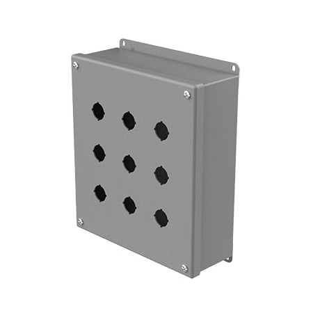 Captive Screws Electrical Enclosures, 9-1/2 in H, 3 in D, 8-1/2 in W, NEMA 12, Steel MPN:E9PBG