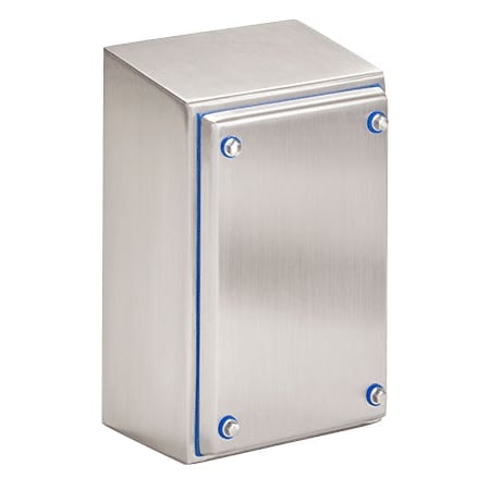 Captive Screws Electrical Enclosures, 15.13 in H, 8 in D, 12.13 in W, NEMA 4X, 304 Stainless Steel MPN:HSDS151208SS