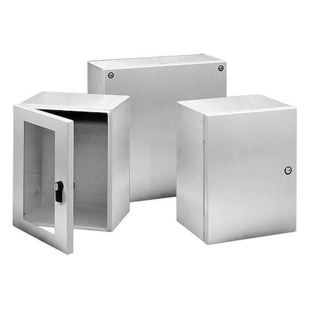 1/4 Turn Latch Electrical Enclosures, 13.78 in H, 7.87 in D, 12 in W, 12, 4, 4X MPN:LHC353020SS