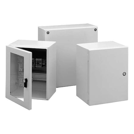 Captive Screws Electrical Enclosures, 9.84 in H, 5.91 in D, 8 in W, 12, 3, 4, Steel MPN:LSC252015