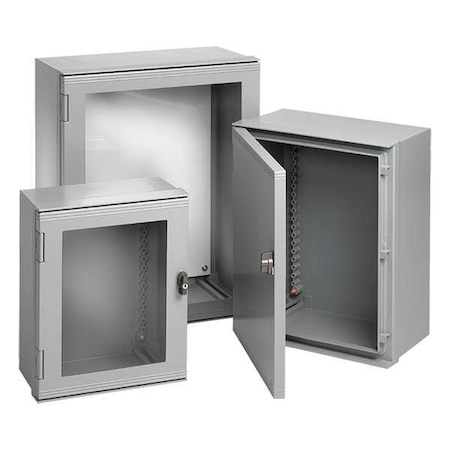 1/4 Turn Latch Electrical Enclosures, 19.69 in H, 7.87 in D, 16 in W, 12, 13, 4, 4X, Fiberglass MPN:UU504020