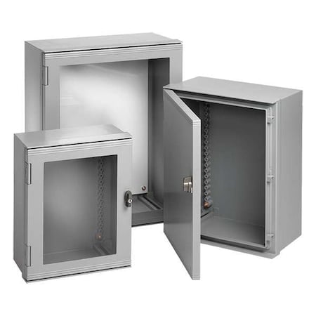 1/4 Turn Latch Electrical Enclosures, 29.53 in H, 11.81 in D, 24 in W, 12, 13, 4, 4X, Fiberglass MPN:UU756030