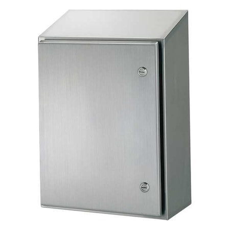 1/4 Turn Latch Electrical Enclosures, 16 in H, 8 in D, 12 in W, 12, 4, 4X, 304 Stainless Steel MPN:WS161208SS