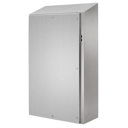 1/4 Turn Latch Electrical Enclosures, 30 in H, 8 in D, 25 in W, NEMA 4X, 304 Stainless Steel MPN:WS30HS2508SS