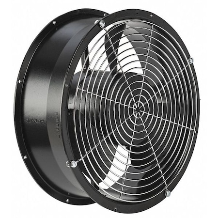 Axial Fan, Round, 115V AC, Cast Aluminum, 10