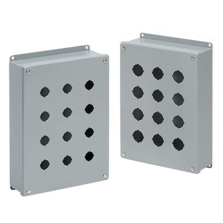 PushButtonEnclosure, 30mm, 6Holes, Steel MPN:E6PBVL
