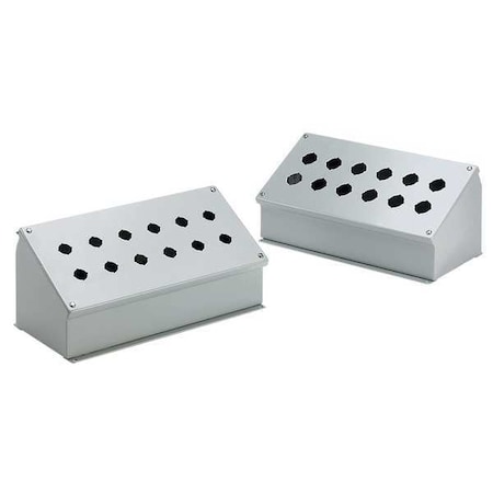 PushButtonEnclosure, 30mm, 8Holes, Steel MPN:E8PBA