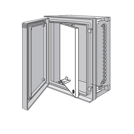 Swing-Out Panel, fits 625x513mm, White, Steel MPN:UU6050SP