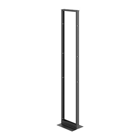 Open Frame Rack, 108.00x20.25x15.00, Black, Aluminum 2-Post MPN:EDR19FM58U