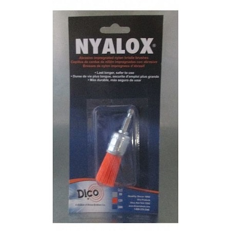 Nyalox End Brush, 120 Grit, Orange, 3/4