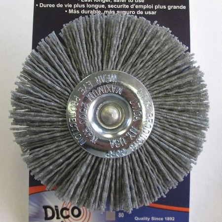 Nyalox Wheel Brush, 80 Grit, Gray, 4