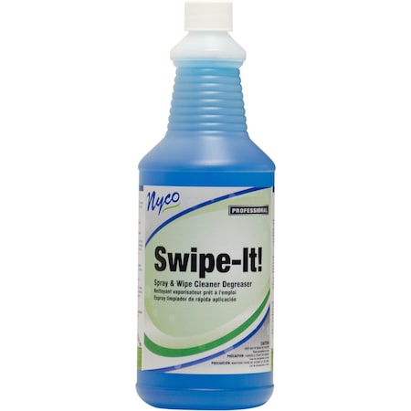 Spray And Wipe Degreaser, 1 Qt Trigger Spray Bottle, Liquid, Blue, 12 PK MPN:NL212-Q12
