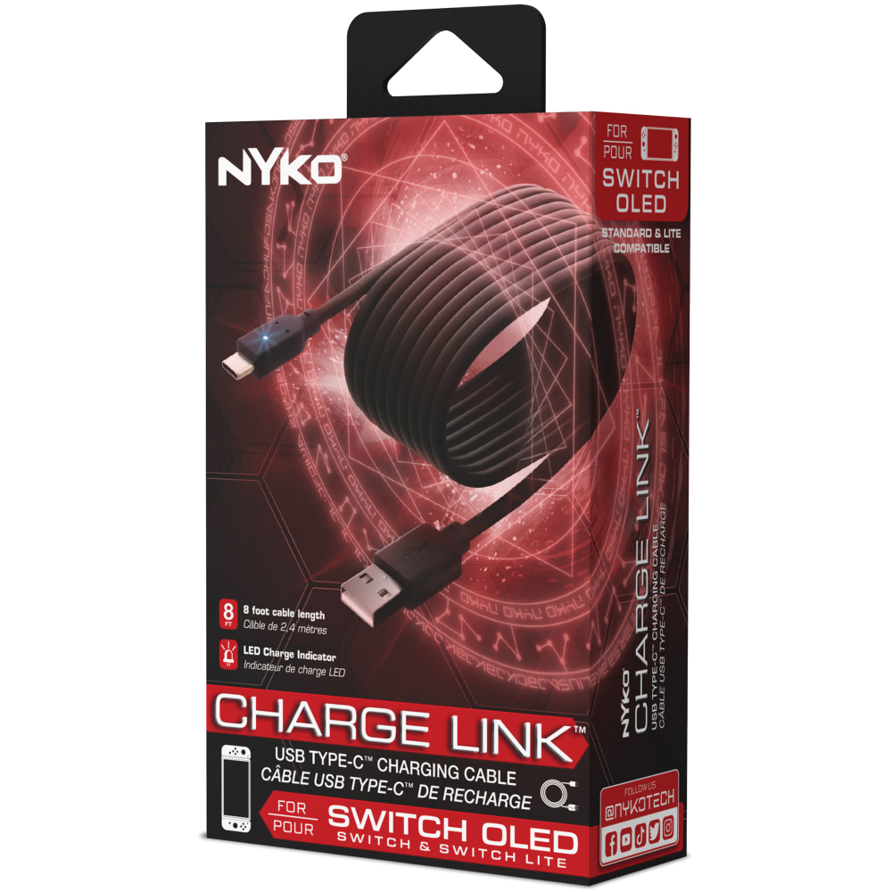 Nyko Charge Link For Nintendo Switch, Switch Lite And Switch OLED, Black, NYK87319 MPN:87319