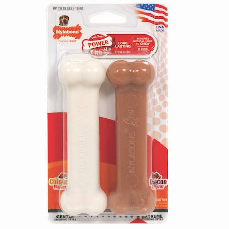 Power Chew Bacon/Chicken Dog Toy 2Pcs Wo MPN:NVD003VPP