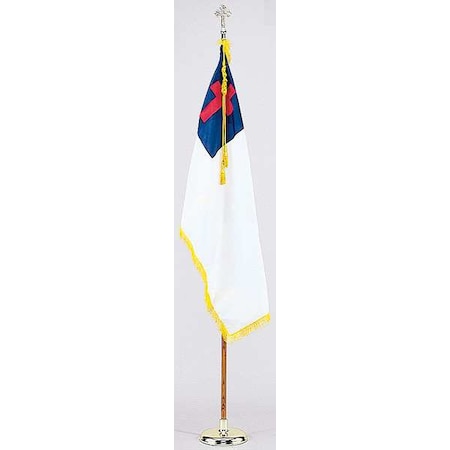 Christian Flag Set W/base, Nylon MPN:101200