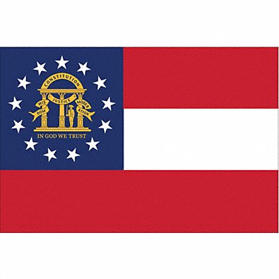 D3761 Georgia State Flag 3x5 Ft MPN:141162