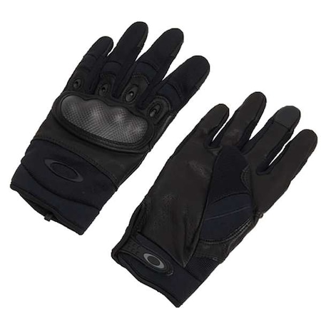 Tactical Gloves, Goatskin Leather Palm, Hook-and-Loop Cuff, Full Finger, Black, Size S MPN:FOS900167-001-S