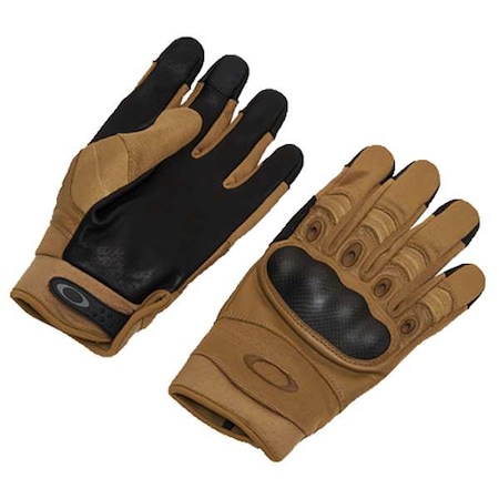 Tactical Gloves, Goatskin Leather Palm, Hook-and-Loop Cuff, Full Finger, Tan, Size L MPN:FOs900167-86W-L