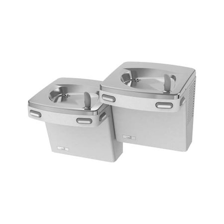 On-Wall Two-Level Drinking Fountain, 2 Level, 18 5/8 in D, 27 3/8 in W MPN:PG8ACSL GST
