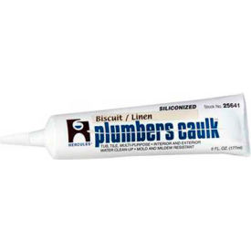 Hercules 25631 Plumbers Caulk - Almond/Bone - Tube Display 5.5 fl oz. 25631**** - Pkg Qty 24